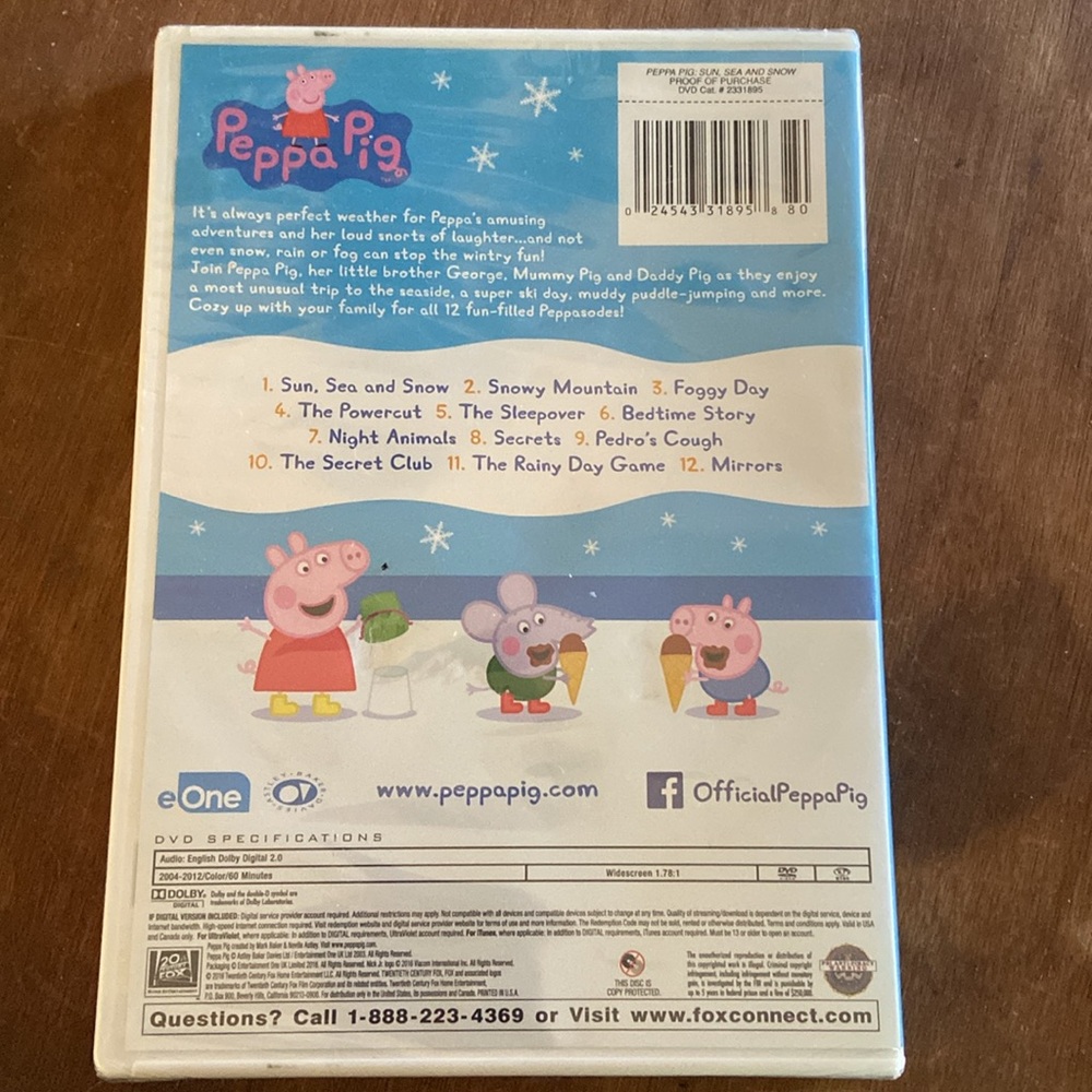 🩷Peppa Pig: Sun Sea & Snow TV Series, DVD - Picture 2 of 4